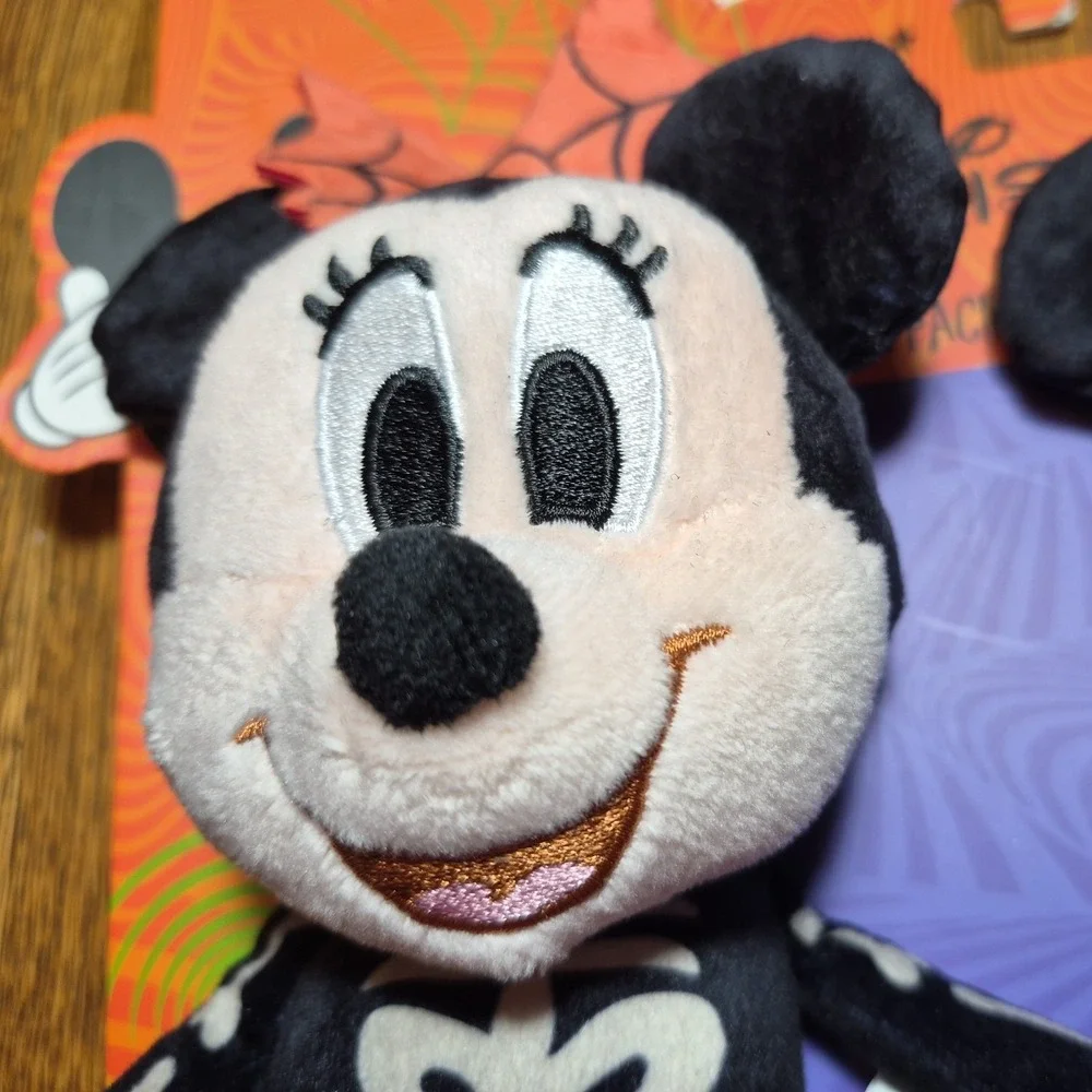 Disney Mickey Mouse Halloween Plush Skeleton Costume Toy w/ Tags crinkly squeaky